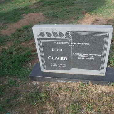 OLIVIER Deon 1971-2010