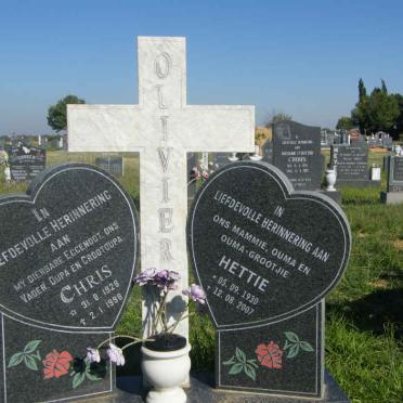 OLIVIER Chris 1928-1998 &amp; Hettie 1930-2007