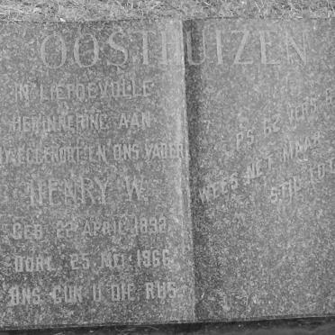 OOSTHUIZEN Henry W. 1892-1966