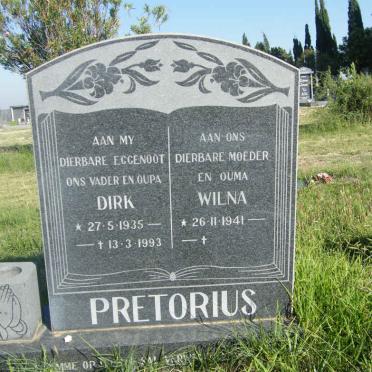 PRETORIUS Dirk 1935-1993 &amp; Wilna 1941-