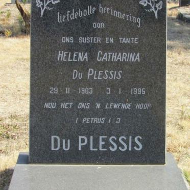 PLESSIS Helena Catharina, du 1903-1995