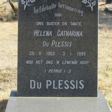 PLESSIS Helena Catharina, du 1903-1995