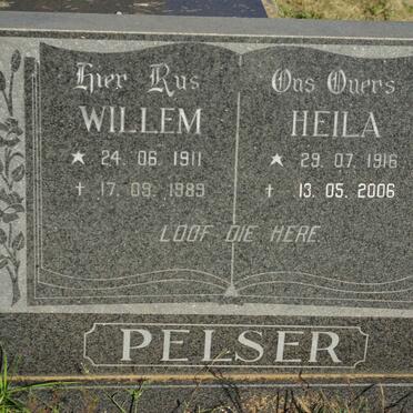 PELSER Willem 1911-1989 &amp; Heila 1916-2006