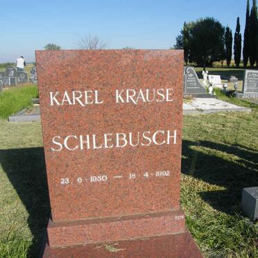SCHLEBUSCH Karel Krause 1950-1992