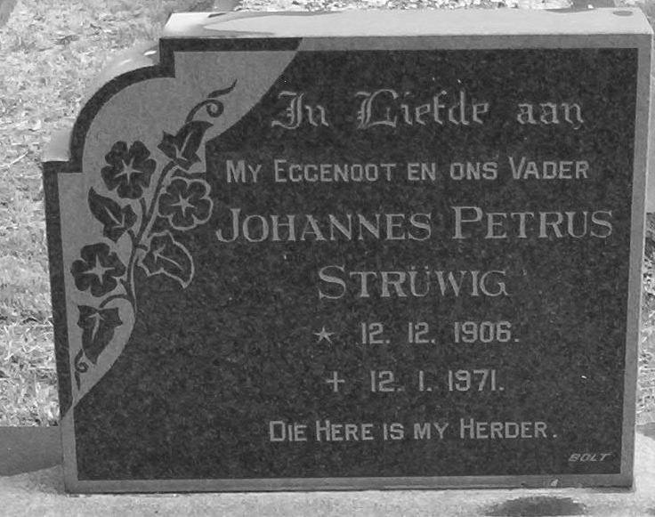 STRUWIG Johannes Petrus 1906-1971