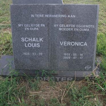 VORSTER Schalk Louis 1926- &amp; Veronica 1935-2009