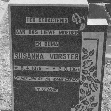 VORSTER Susanna 1876-1967