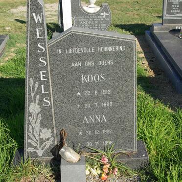 WESSELS Koos 1913-1989 &amp; Anna 1922-1998