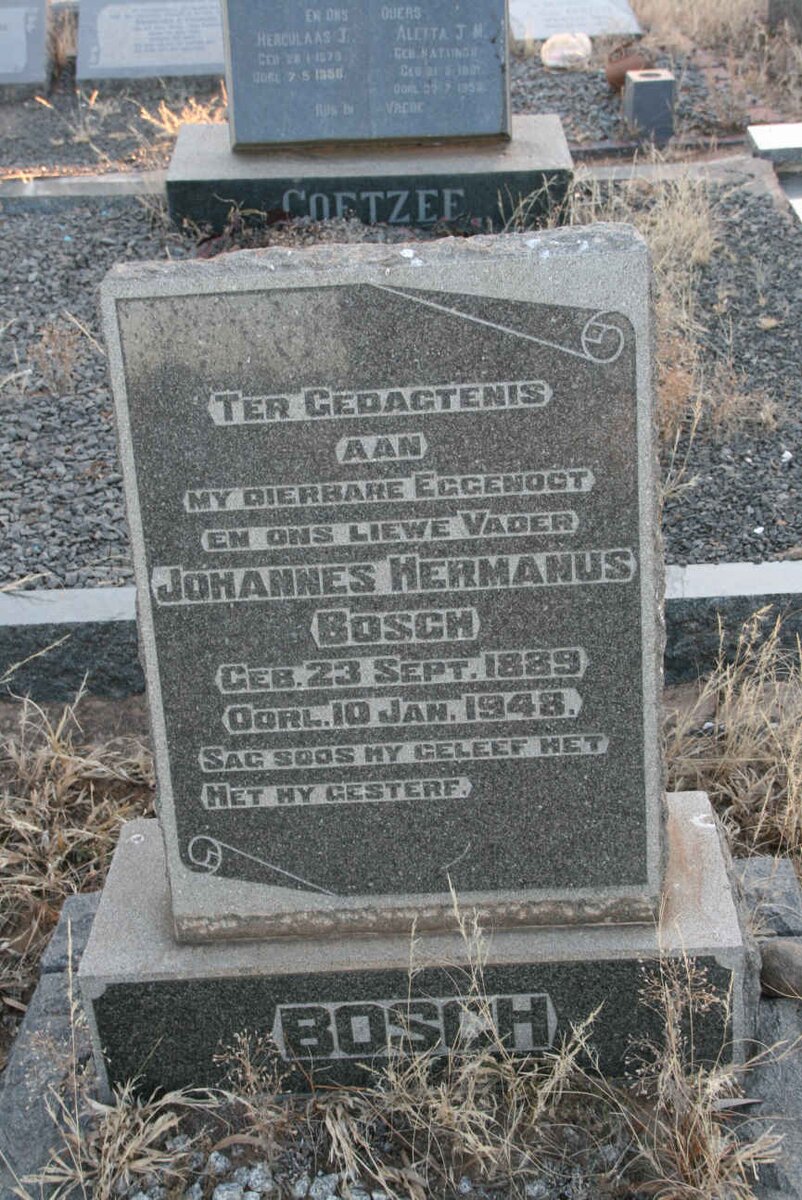 BOSCH Johannes Hermanus 1889-1948