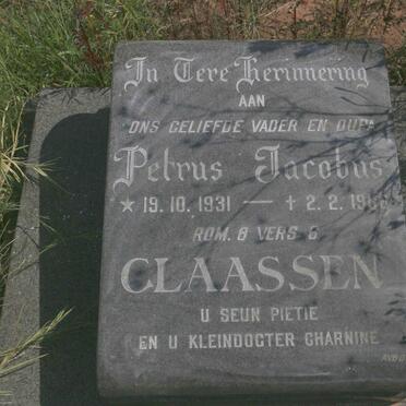 CLAASSEN Petrus Jacobus 1931-1966
