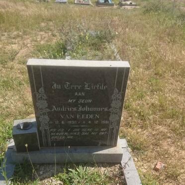 EEDEN Andries Johannes, van 1930-1981