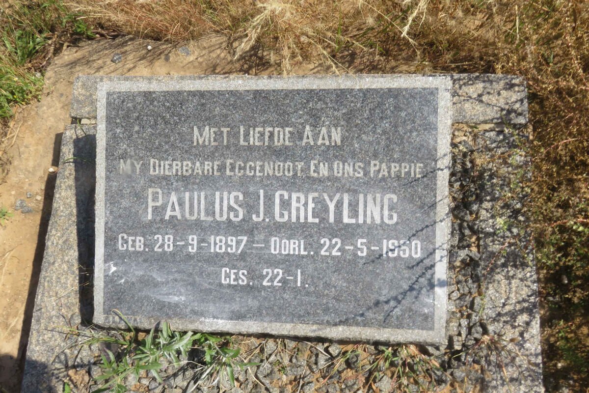 GREYLING Paulus J. 1897-1950