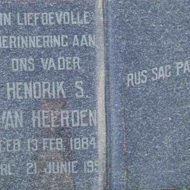 HEERDEN Hendrik S., van 1884-1950 &amp; Martha J. RAUTENBACH 1891-1960