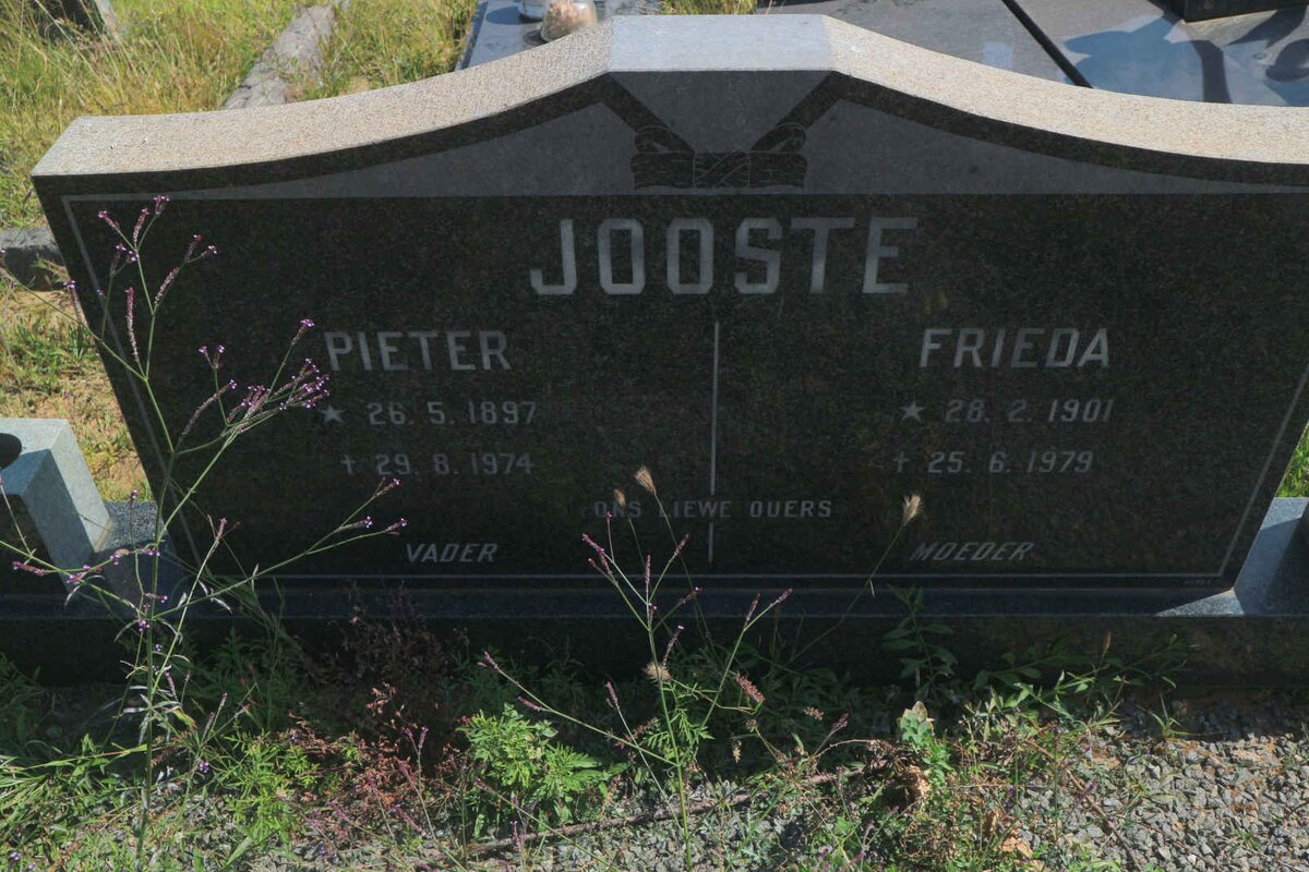 JOOSTE Pieter 1897-1974 &amp; Frieda 1901-1979