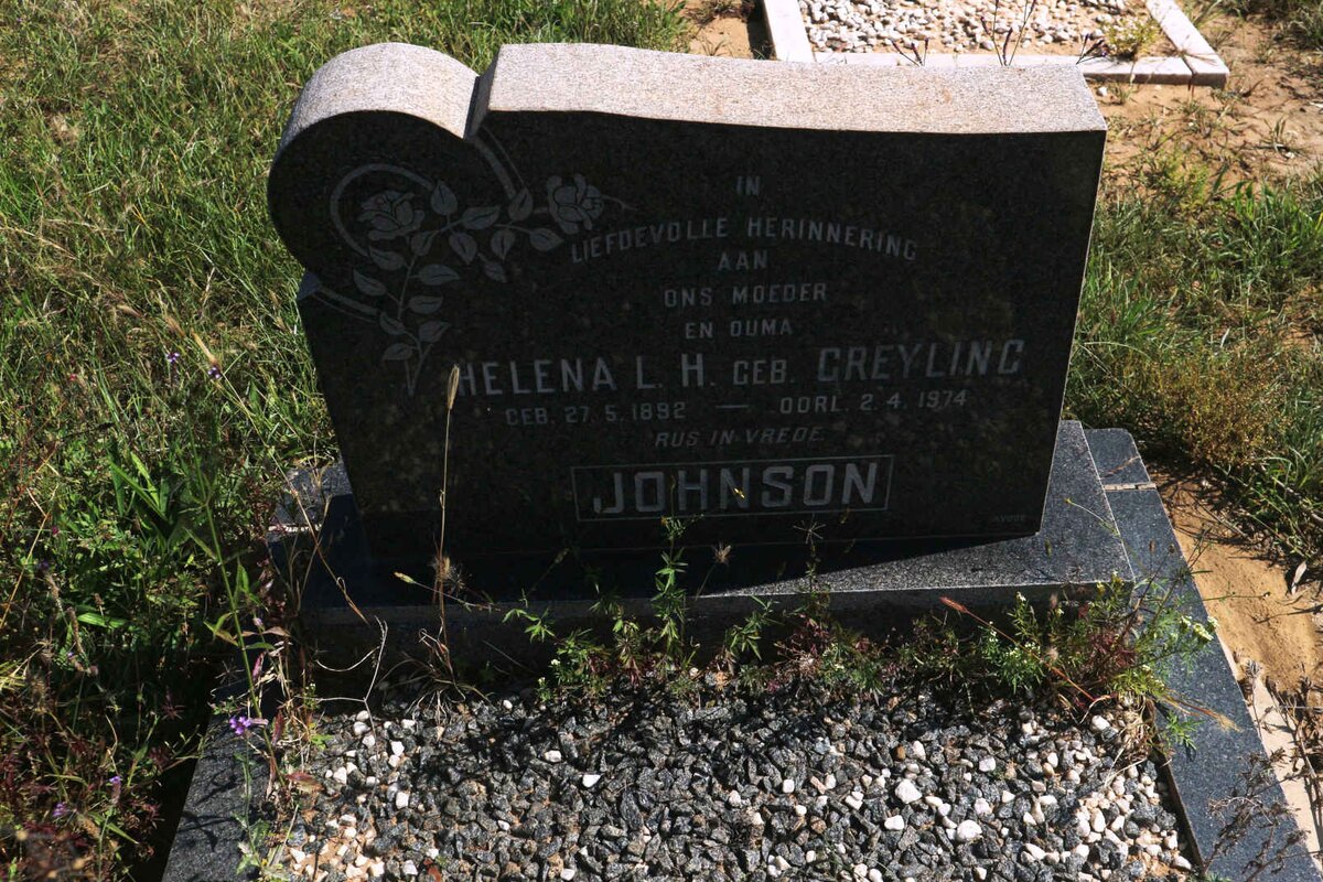 JOHNSON Helena L.H. nee GREYLING 1892-1974