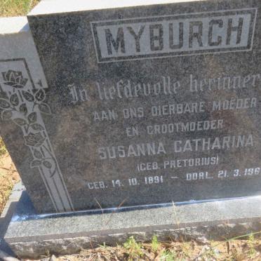 MYBURGH Susanna Catharina nee PRETORIUS 1891-1969
