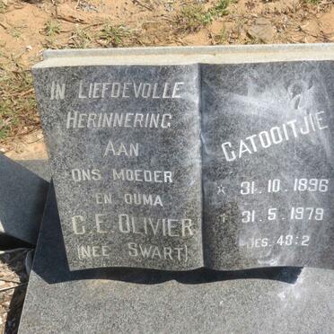 OLIVIER G.E. nee SWART 1896-1979