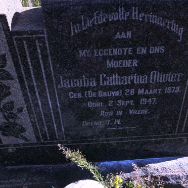 OLIVIER Jacoba Catharina nee DE BRUYN 1873-1947