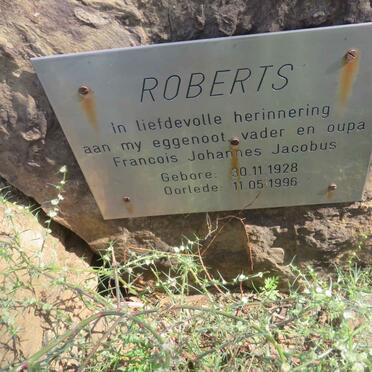 ROBERTS Francois Johannes Jacobus 1928-1996
