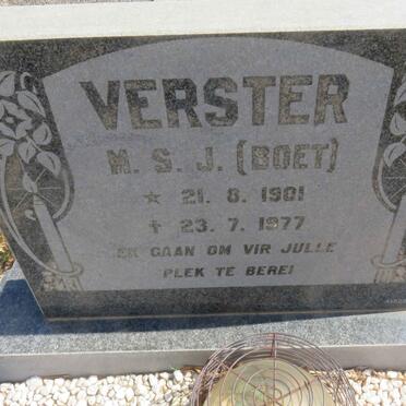 VERSTER M.S.J. 1901-1977