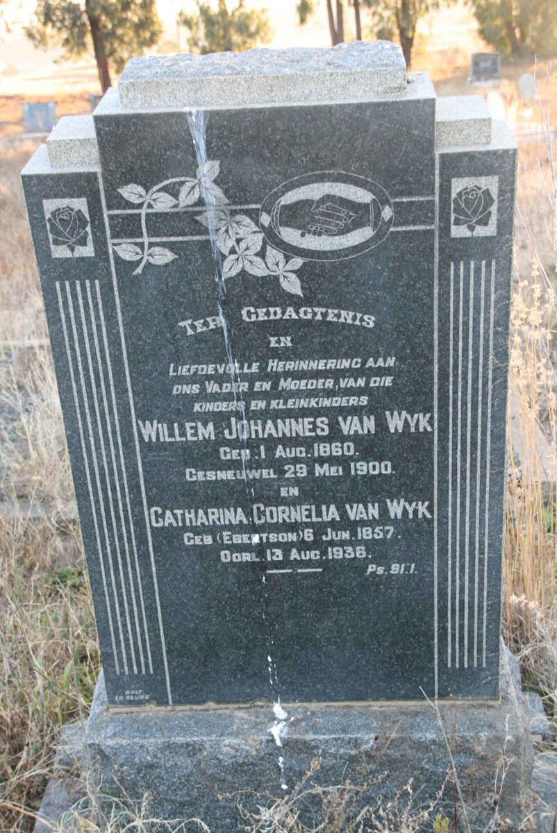 WYK Willem Johannes, van 1860-1900 & Catharina Cornelia EBERTSON 1857-1936