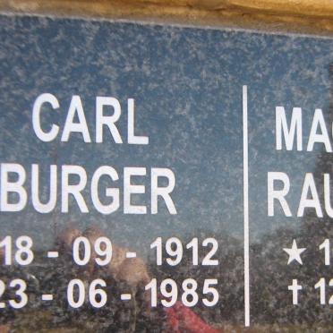BURGER Carl 1912-1985 &amp; Magdalena RAUTENBACH 1919-2011
