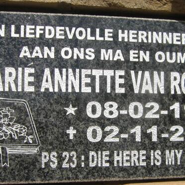 ROOYEN Marie Annette, van 1950-2010