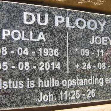 PLOOY Polla, du 1936-2014 &amp; Joey 1937-2011