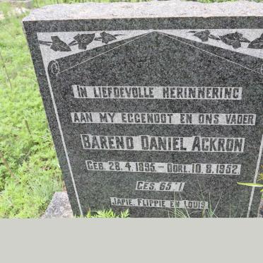 ACKRON Barend Daniel 1895-1952