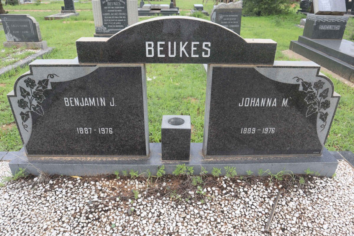 BEUKES Benjamin J. 1887-1976 &amp; Johanna M. 1889-1976