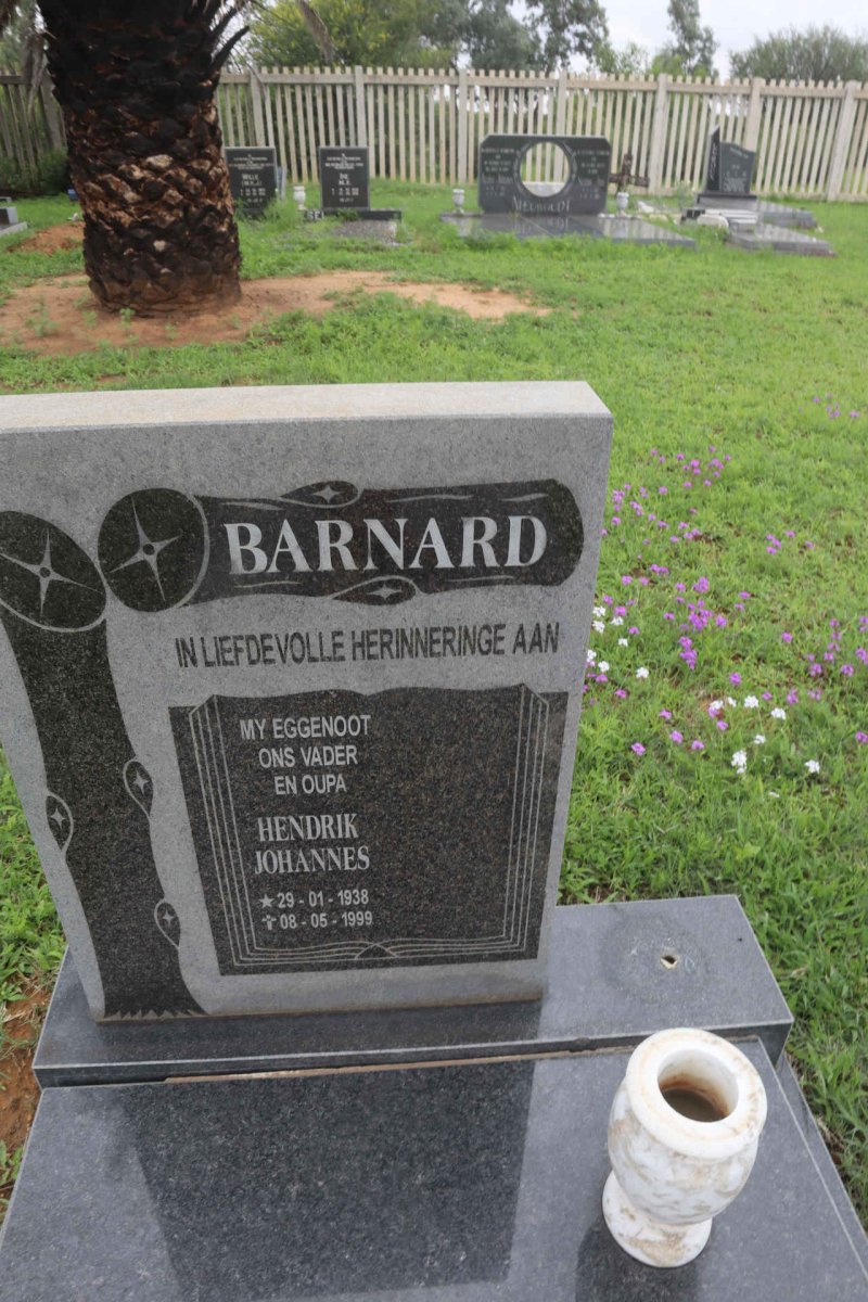 BARNARD Hendrik Johannes 1938-1999