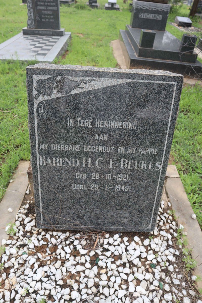 BEUKES Barend H.C.F 1921-1949