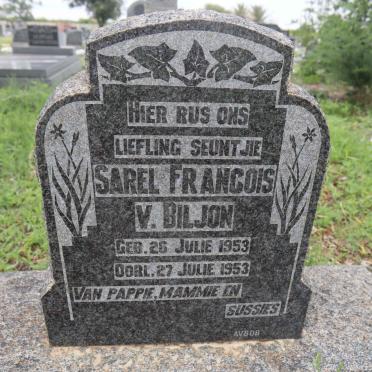 BILJON Sarel Francois, van 1953-1953