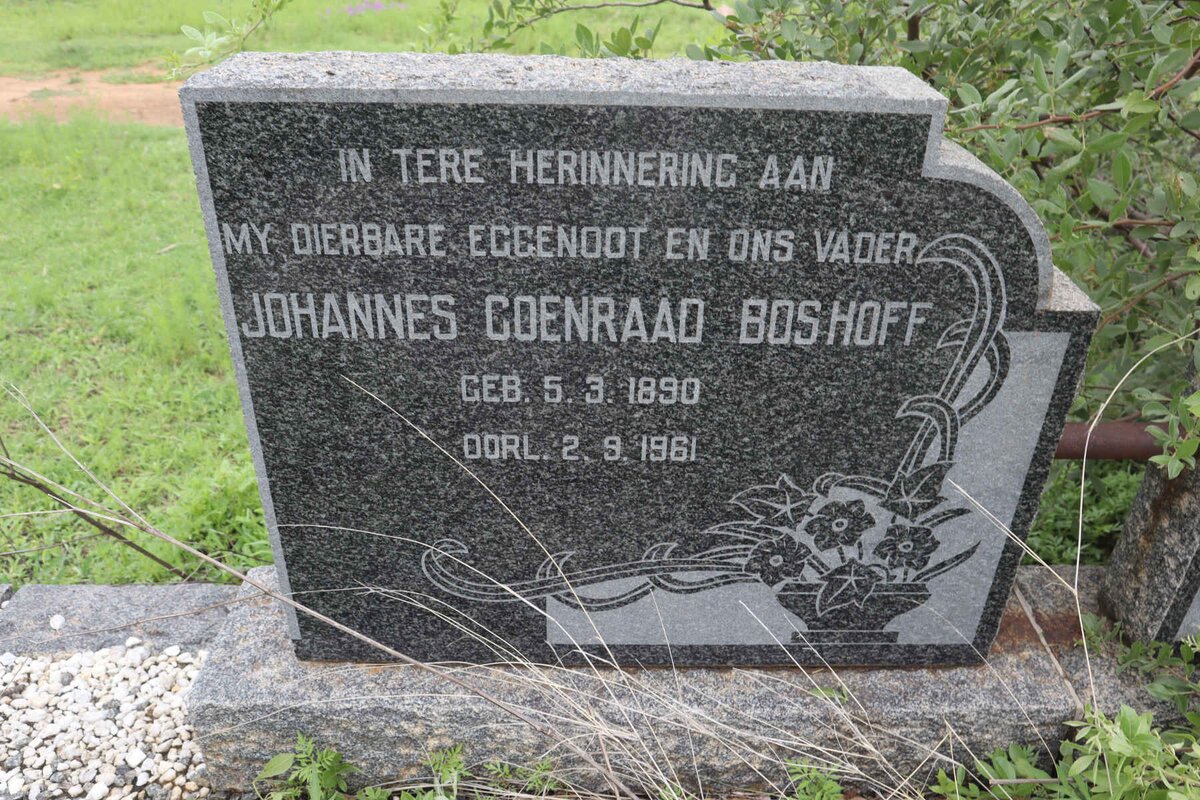 BOSHOFF Johannes Coenraad 1890-1961