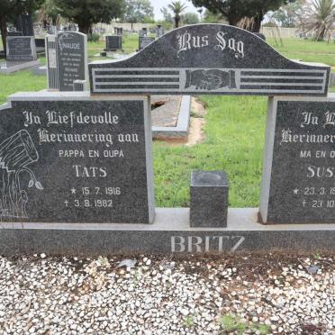 BRITZ Tats 1916-1982 &amp; Susie 1922-1993