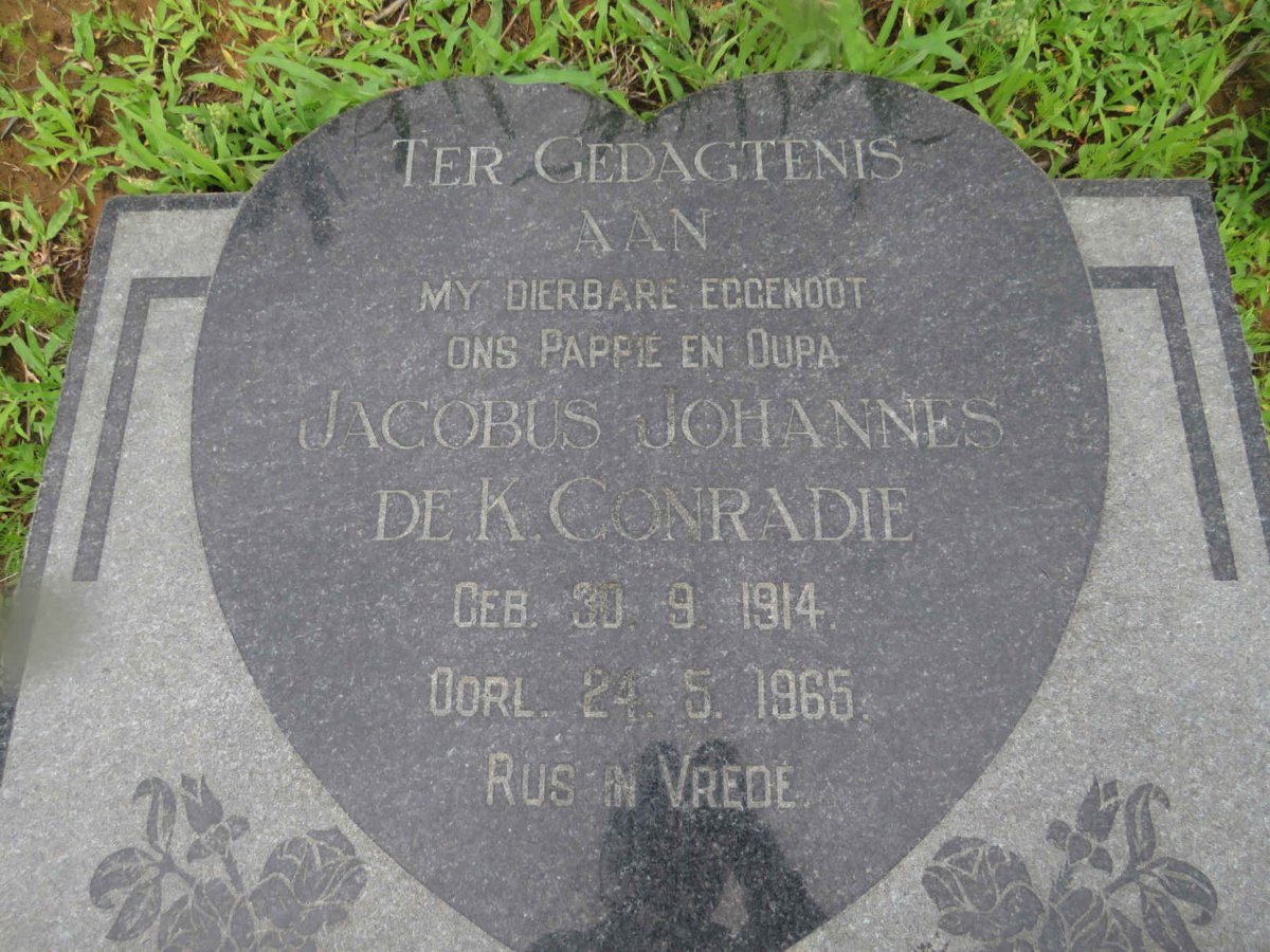 CONRADIE Jacobus Johannes De K. 1914-1965