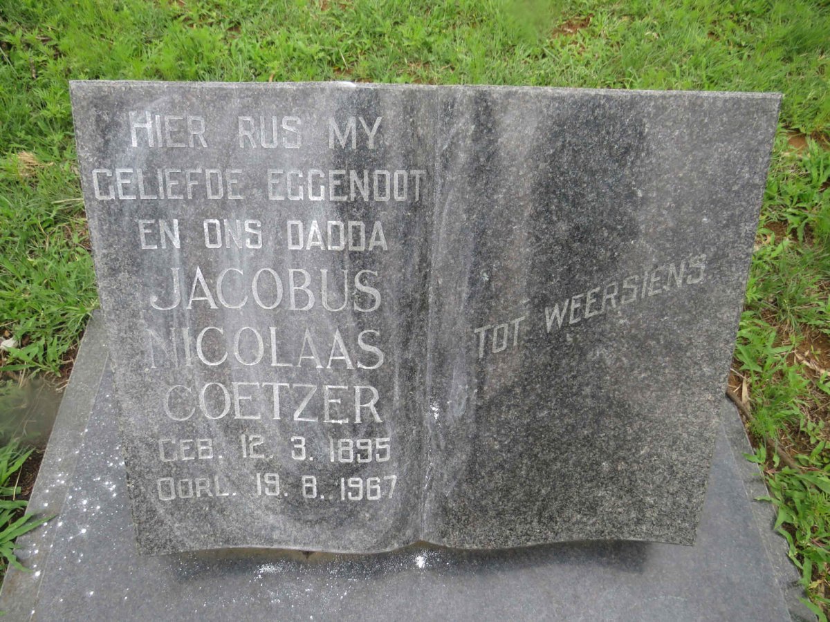 COETZER Jacobus Nicolaas 1895-1967