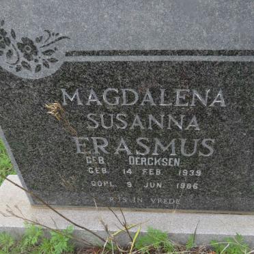 ERASMUS Magdalena Susanna nee DERCKSEN 1939-1986