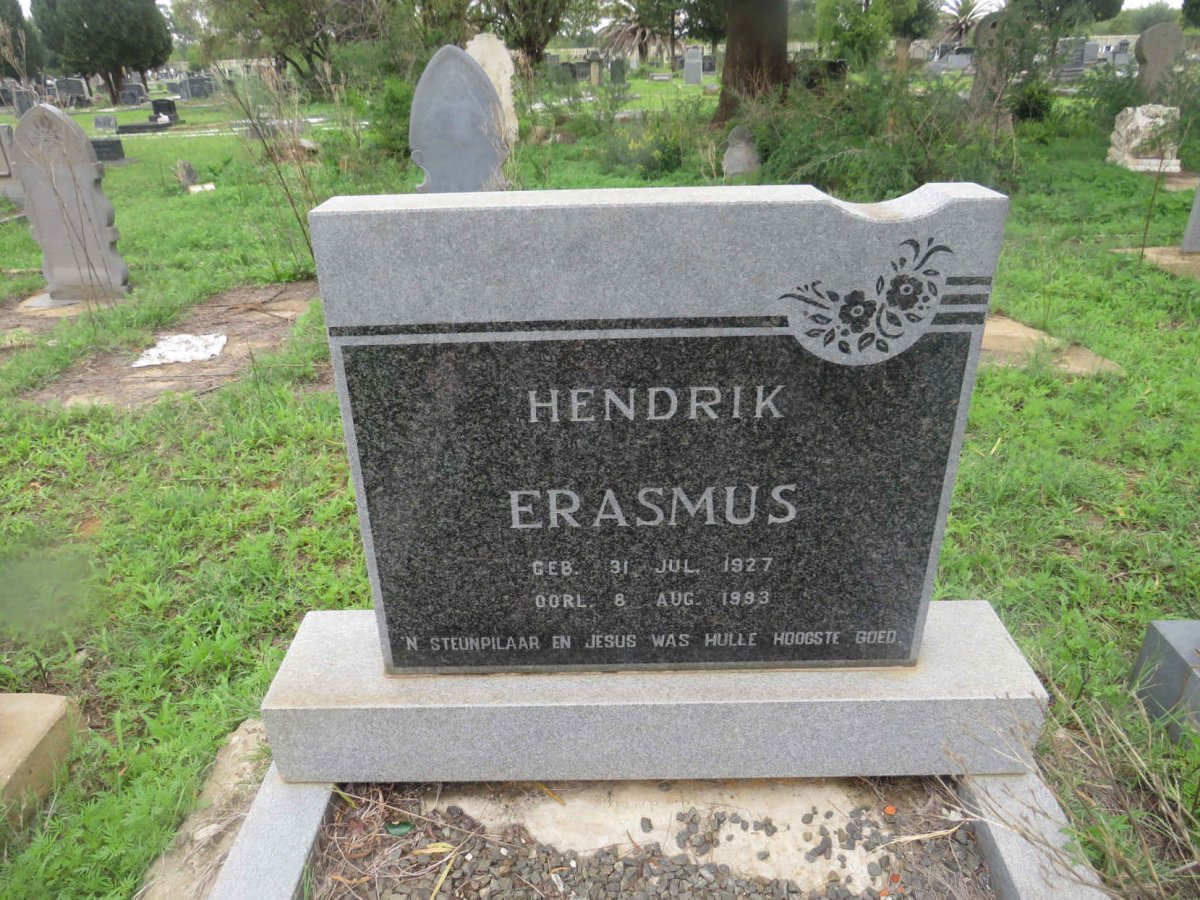 ERASMUS Hendrik 1927-1993