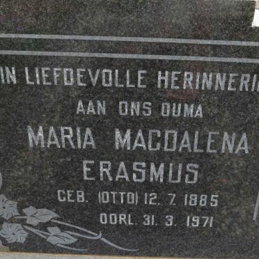 ERASMUS Maria Magdalena nee OTTO 1885-1971