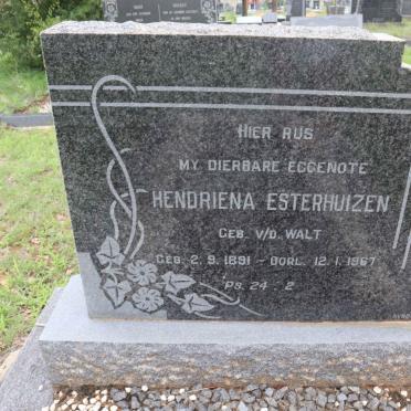 ESTERHUIZEN Hendriena nee V.D. WALT 1891-1967