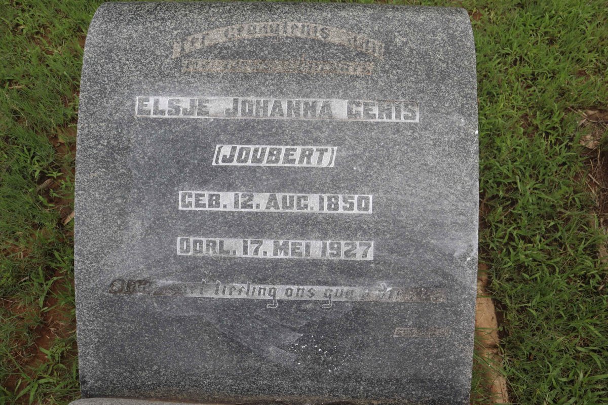 GENIS Elsje Johanna nee JOUBERT 1850-1927
