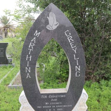 GREYLING Marthina 1909-1980