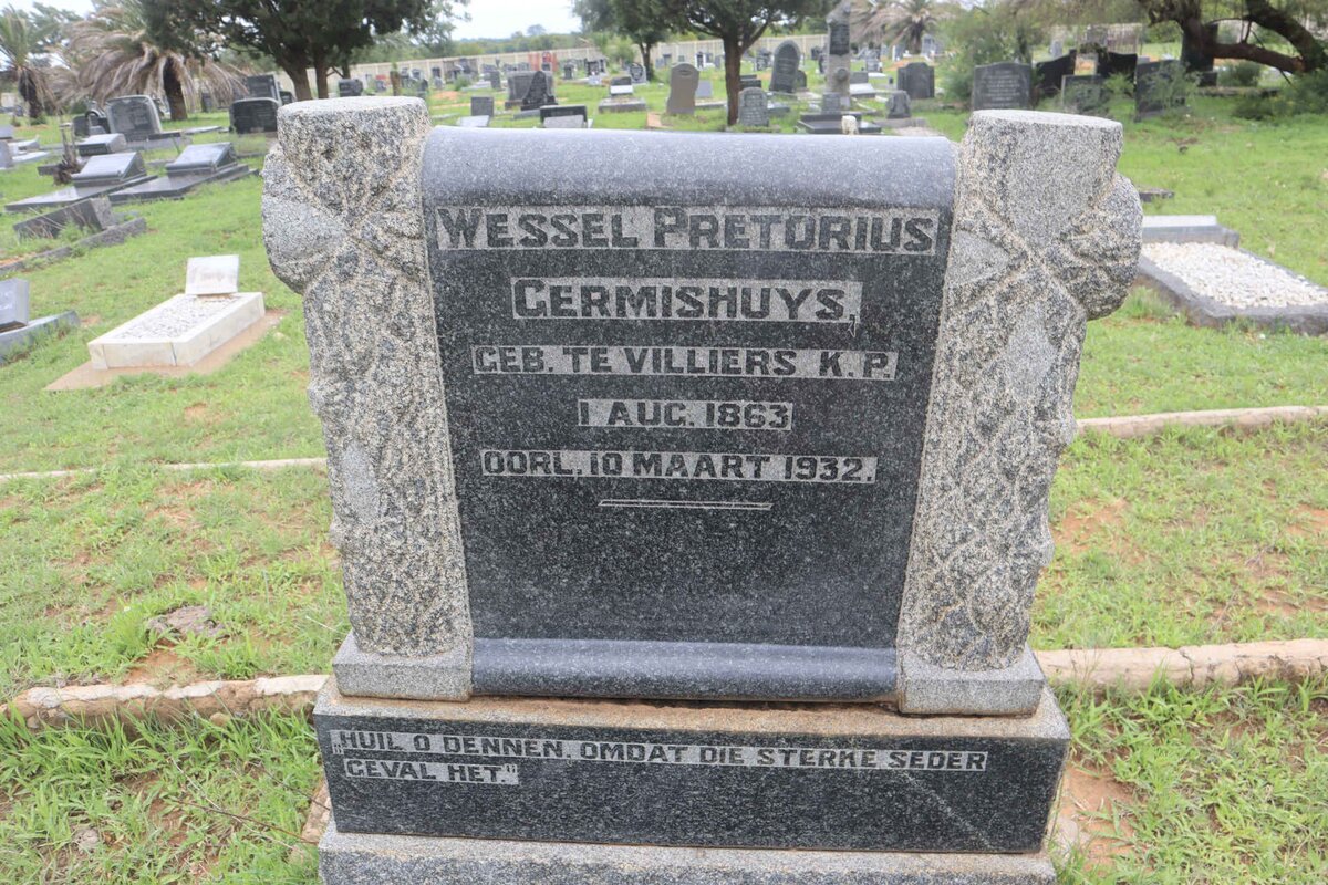 GERMISHUYS Wessel Pretorius 1863-1932