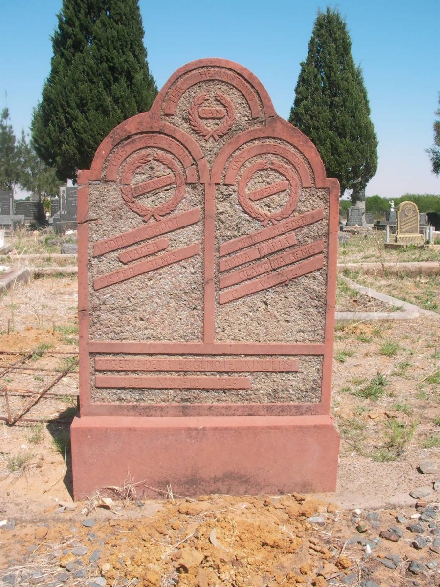 GENIS Pieter &amp; Anna Maria Glaudina VAN ZYL