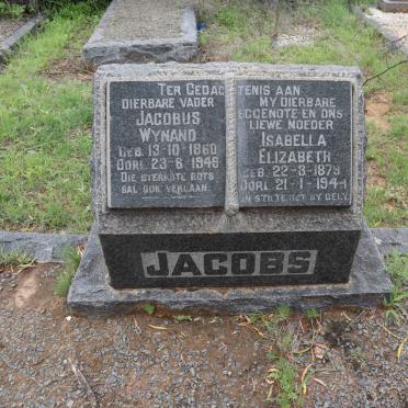 JACOBS Jacobus Wynand 1860-1949 &amp; Isabella Elizabeth 1879-1944