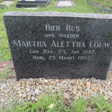 LOUW Martha Alettha nee RAS 1882-1935