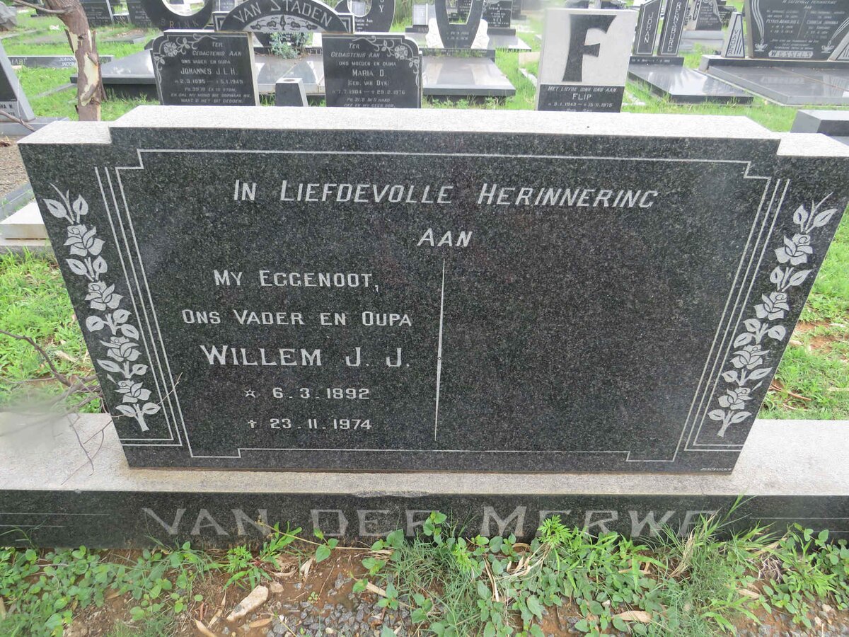 MERWE Willem J.J., van der 1892-1974