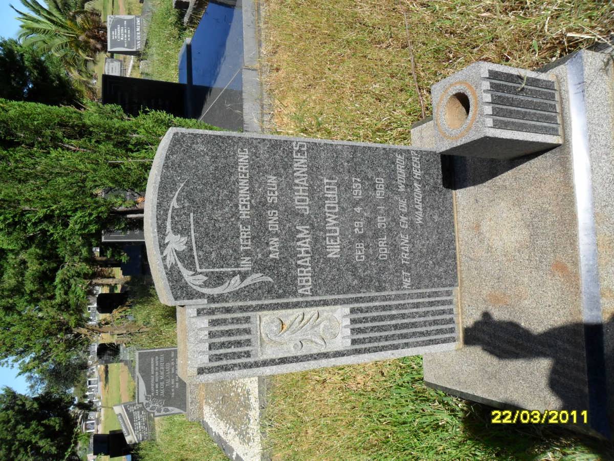 NIEUWOUDT Abraham Johannes 1937-1960