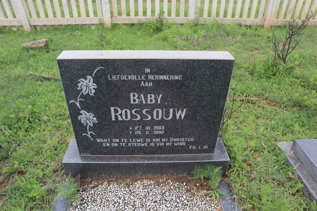 ROSSOUW Baby 1903-1992